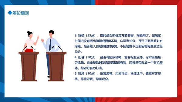 团体辩论赛超级辩论赛红蓝辩论赛PPT模板