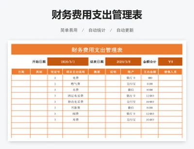 财务费用支出管理表