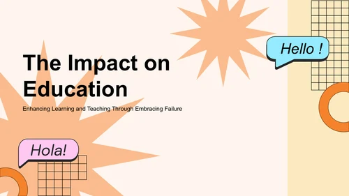 橙色插画风英语演讲 Why Failure Is the Key to SuccessPPT模板