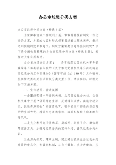 办公室垃圾分类方案.docx