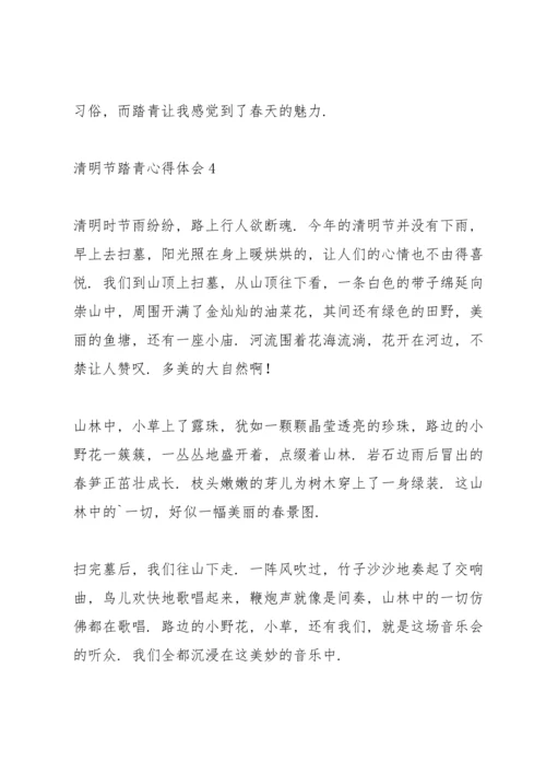 清明节小长假踏青游玩心得体会例文【5篇】.docx