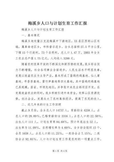 梅溪乡人口与计划生育工作汇报 (10).docx