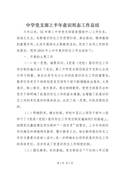 中学党支部上半年意识形态工作总结.docx