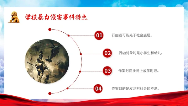 简约清新展板反恐防暴安全小课堂反恐宣传主题PPT模板公益宣传