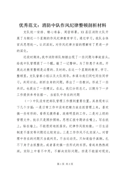 优秀范文：消防中队作风纪律整顿剖析材料.docx