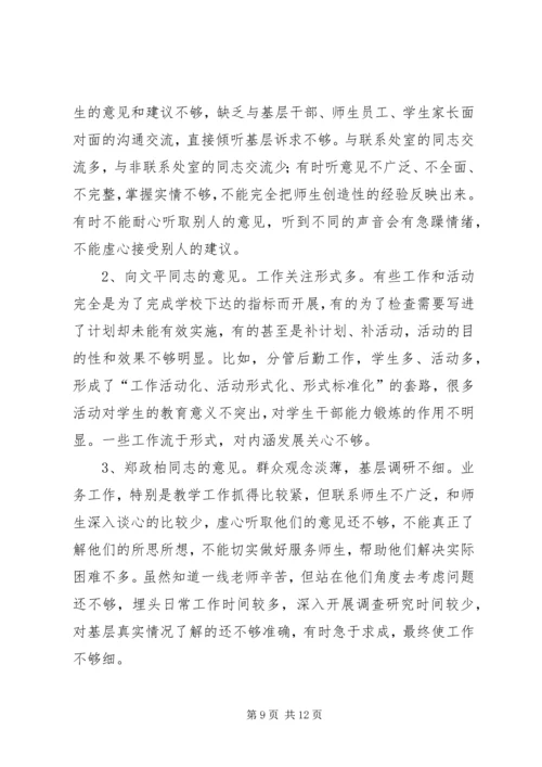 民主生活会组织生活会党员互相批评清单 (3).docx