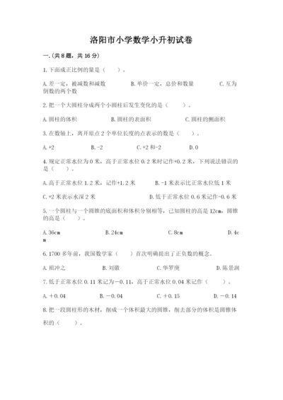 洛阳市小学数学小升初试卷带答案（b卷）.docx