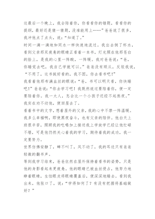 2023最温暖的陪伴中考满分作文700字.docx
