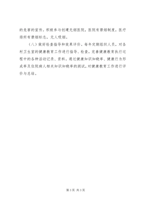 健康教育的年度工作计划.docx