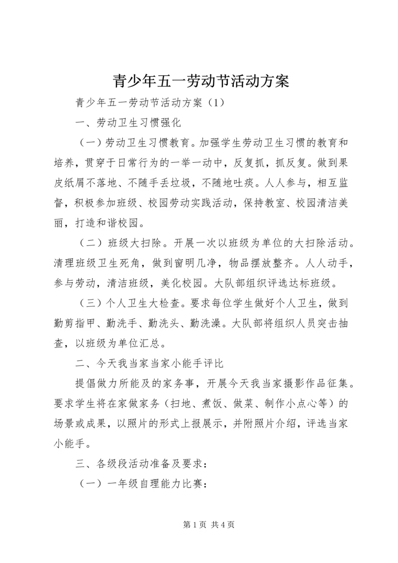 青少年五一劳动节活动方案.docx