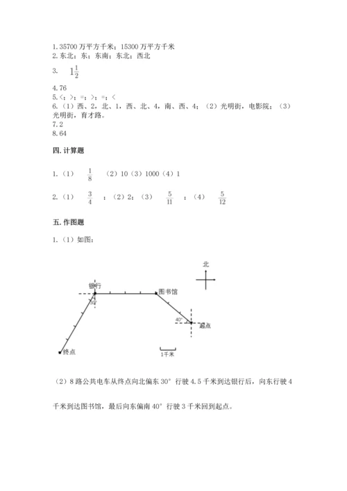 人教版六年级上册数学期中测试卷精品【全国通用】.docx