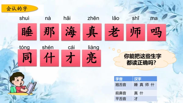 部编版一年级上册第七单元复习课件
