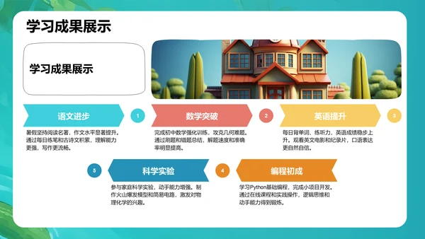 我的暑假生活记录PPT模板