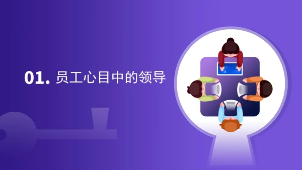 紫色插画风企业主管培训PPT模板