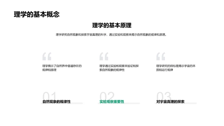 理学研究与应用PPT模板