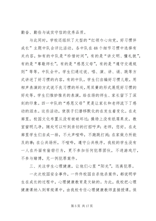 小学预防未成年人犯罪汇报稿.docx