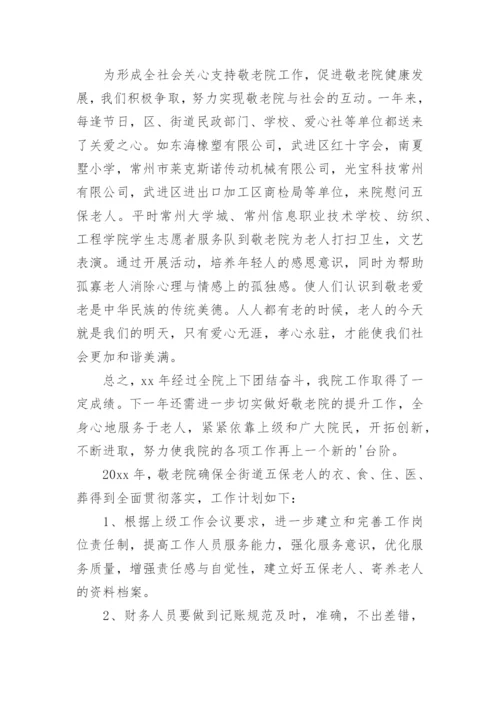 敬老院年终总结.docx