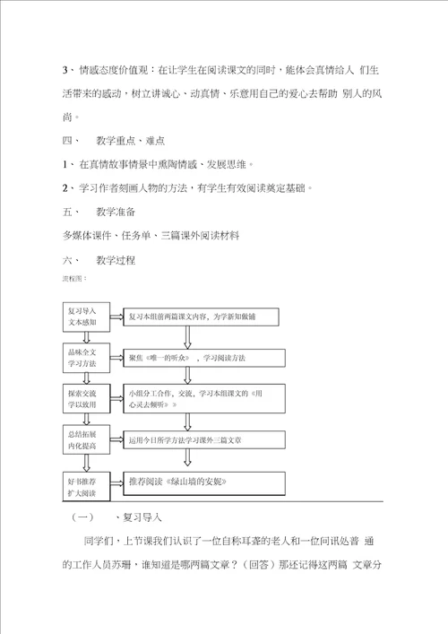 人间处处有真情主题阅读教学设计
