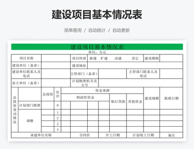 建设项目基本情况表