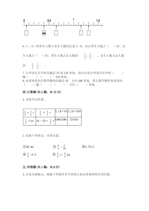 人教版数学六年级上册期末测试卷及答案下载.docx