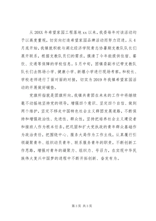 乡镇某年上半年团委工作总结.docx