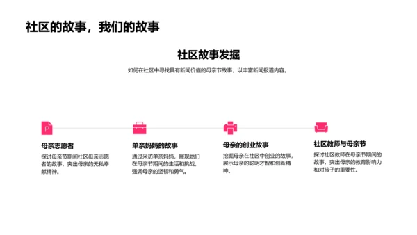 母亲节新闻报道教程PPT模板