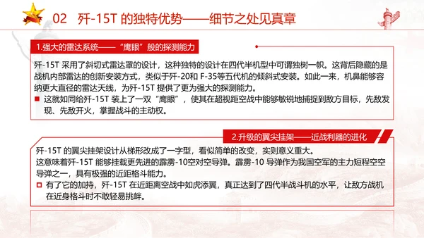 航母核心战力的新王牌飞鲨家族歼-15T介绍主题党课PPT