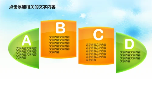 清新绿色清明节踏青PPT模板