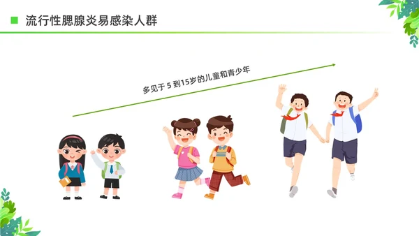 绿色清新花卉插画夏季传染病预防科普宣传PPT