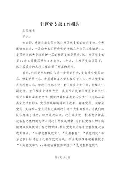 社区党支部工作报告 (3).docx