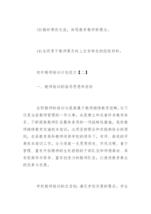 初中教师培训计划.docx