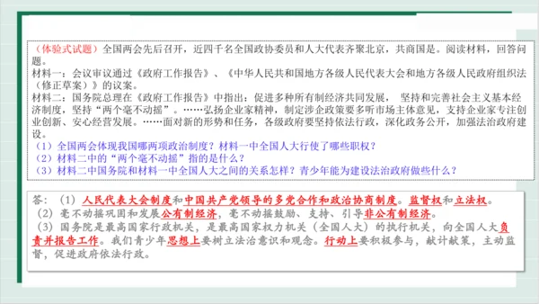 【核心考点】第三单元 人民当家作主 复习课件(共40张PPT)