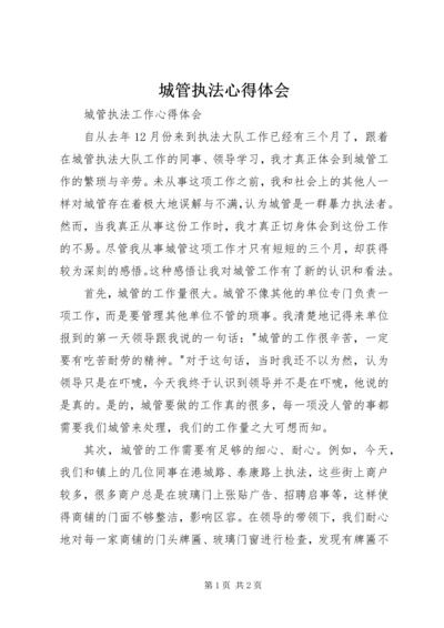 城管执法心得体会 (6).docx