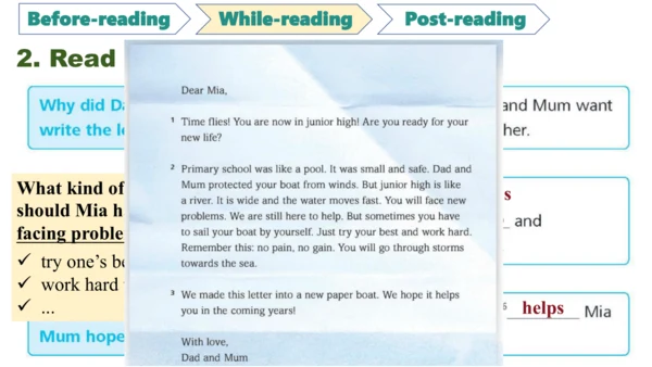 Unit 1 A new start  Reading for writing课件+内嵌音视频  外