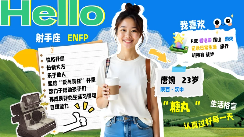 创意拼贴学生会自我介绍