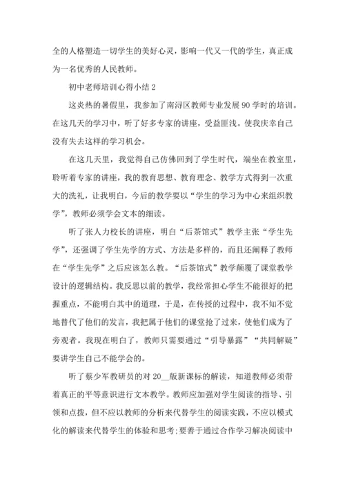 初中老师培训心得小结五篇.docx