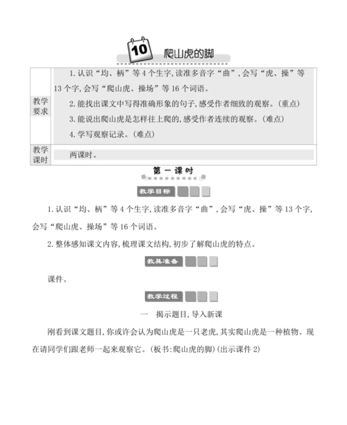10爬山虎的脚  教案