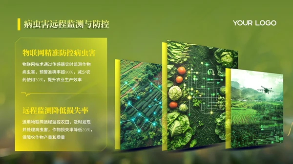 绿色智慧农业项目汇报PPT模版