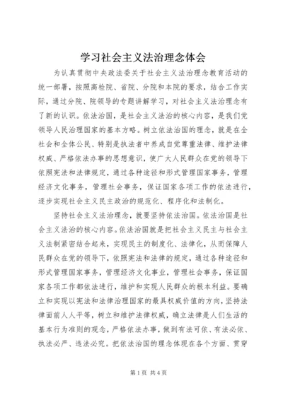 学习社会主义法治理念体会.docx