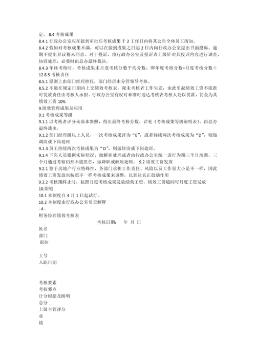 房地产公司绩效管理制度.docx