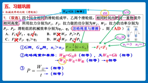 人教版 初中物理 八年级下册 第十二章 简单机械 12.3机械效率（习题课）课件（21页ppt）