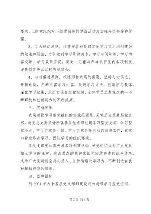 市环境保护局关于建设学习型党组织的实施意见_1.docx