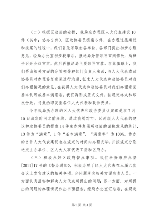 人大代表建议和政协委员提案办理情况工作总结.docx