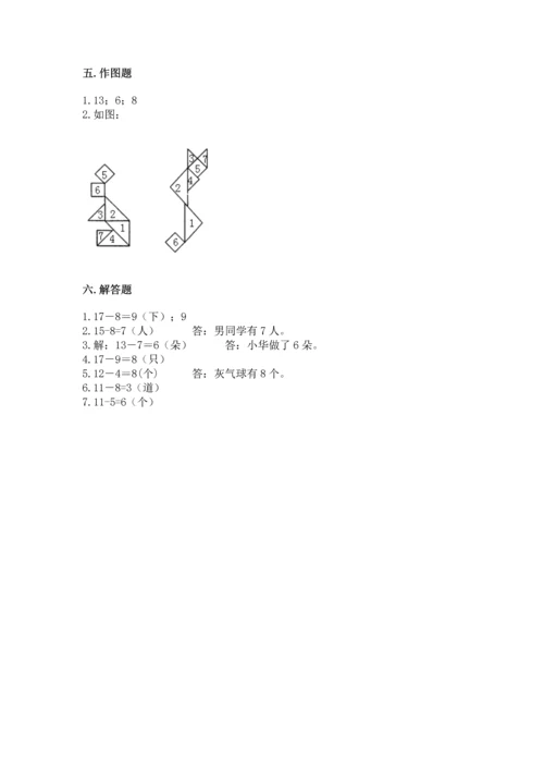 人教版一年级下册数学期中测试卷含完整答案（考点梳理）.docx