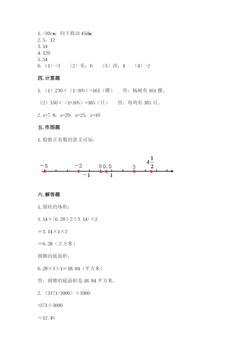 人教版六年级下册数学 期末测试卷（培优a卷）.docx