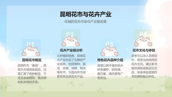 卜卜猫蓝色卡通风云南旅游攻略