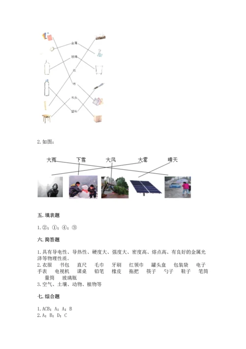 教科版二年级上册科学期末测试卷（能力提升）word版.docx