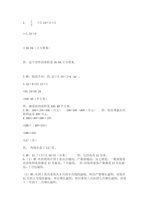 小学数学六年级下册竞赛试题精品（巩固）.docx