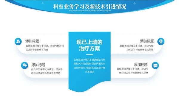 蓝色简约商务医院年中总结医学医疗年中工作总结ppt模板