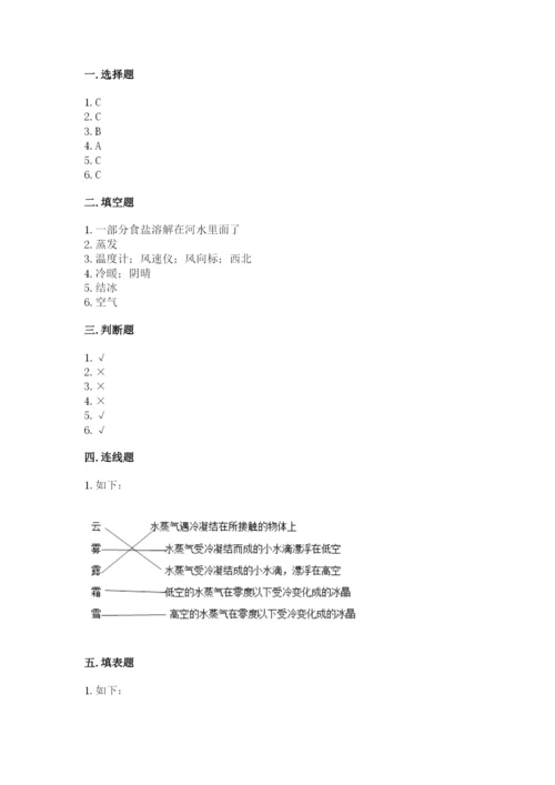 教科版小学三年级上册科学期末测试卷精华版.docx